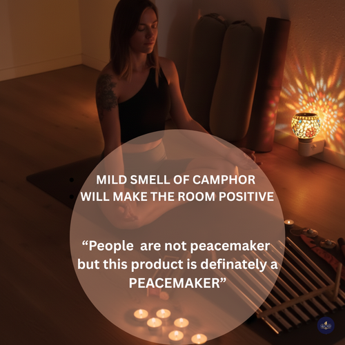Camphor Electric Diffuser for Home & Office with Free Camphor Tablets | Ceramic Kapoor Dani Electrical with On/Off Switch & Night Lamp | Smoke Free, Child Safe & Shock Proof
