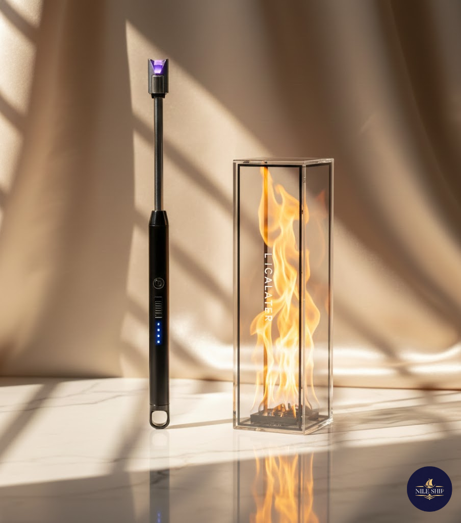 Rechargeable Electric Gas Lighter for Kitchen, Lighter for Gas Stove, Candles, Pooja,, C-Type USB, Kitchen Tools, Multi Purpose - 360° Flexible & Windproof