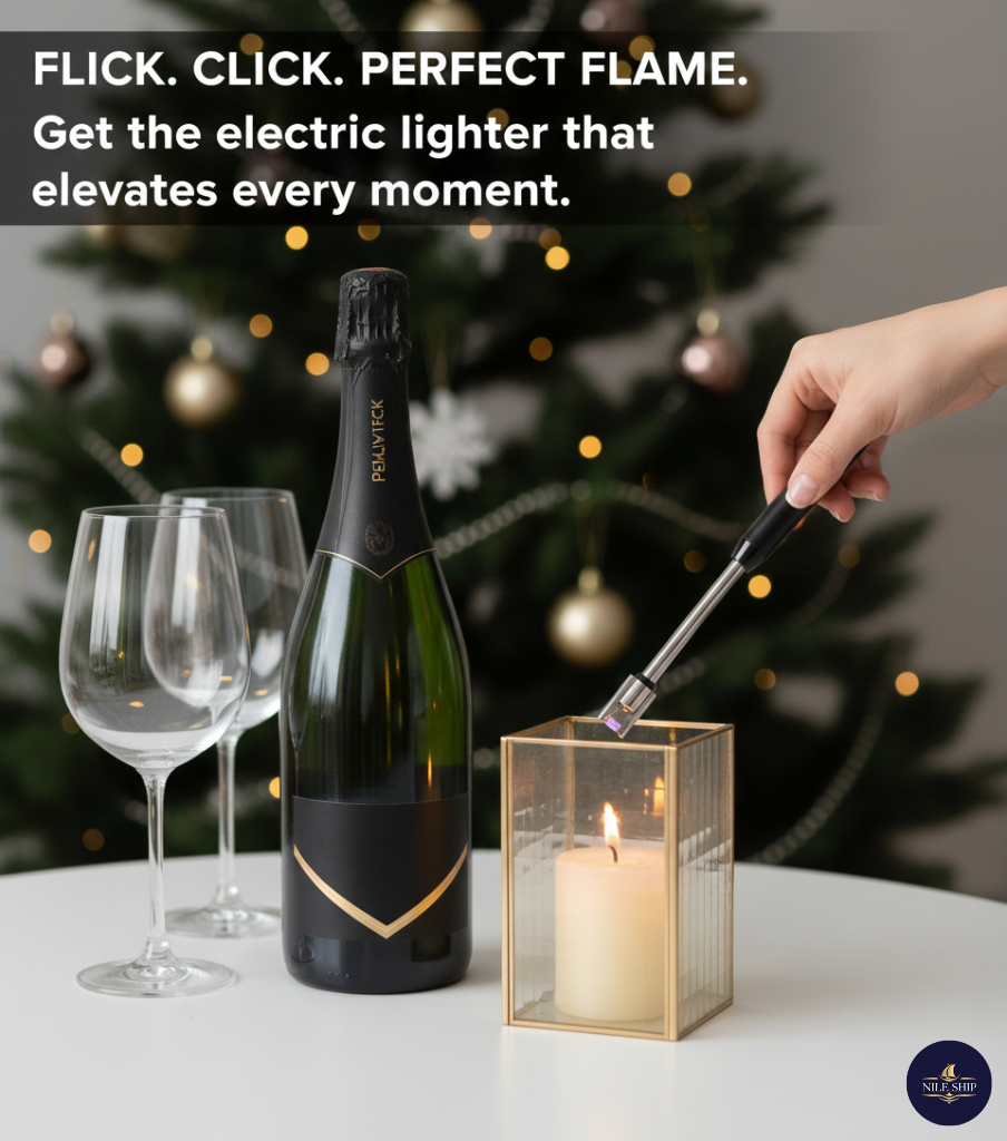 Rechargeable Electric Gas Lighter for Kitchen, Lighter for Gas Stove, Candles, Pooja,, C-Type USB, Kitchen Tools, Multi Purpose - 360° Flexible & Windproof