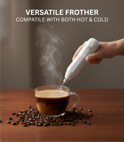 Rechargeable Coffee Frother Electric | Smooth Operation,3 Modes | Stainless Steel Electric Whisker | USB Charging | Easy to Clean | Best for Coffees, Milk, Lattes and Many more